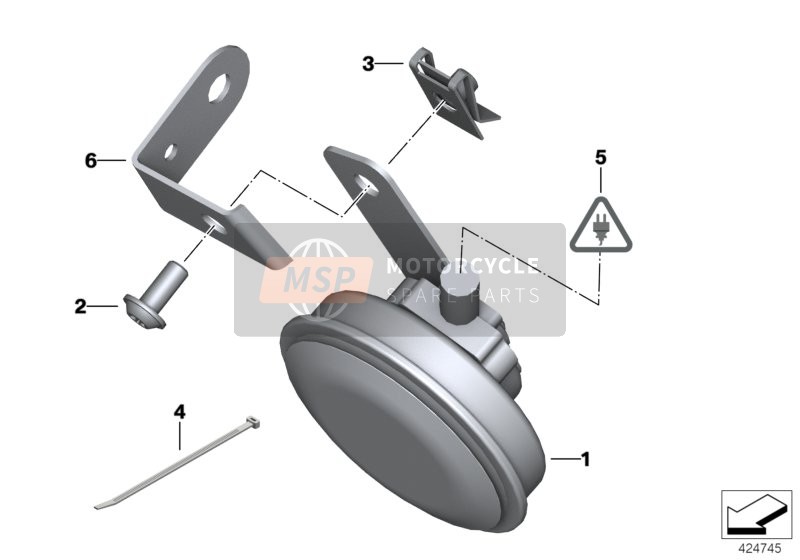 BMW R 900 RT 05 SF (0367,0387) 2007 HORN 1 for a 2007 BMW R 900 RT 05 SF (0367,0387)