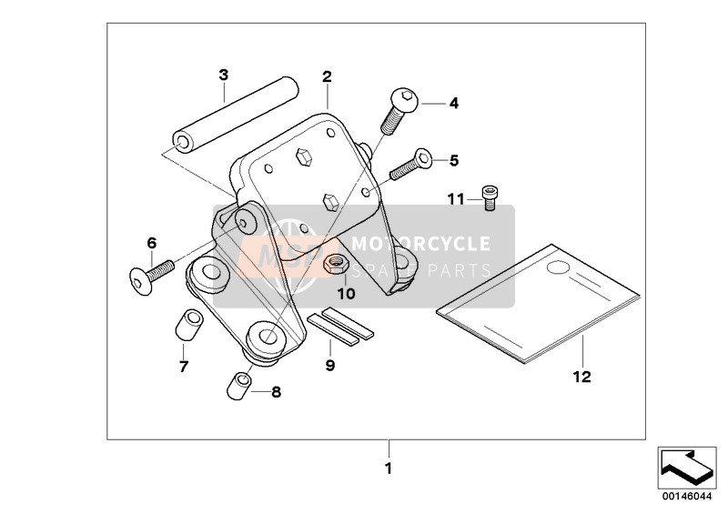 MOUNTING PARTS, BMW NAVIGATOR & ZUMO