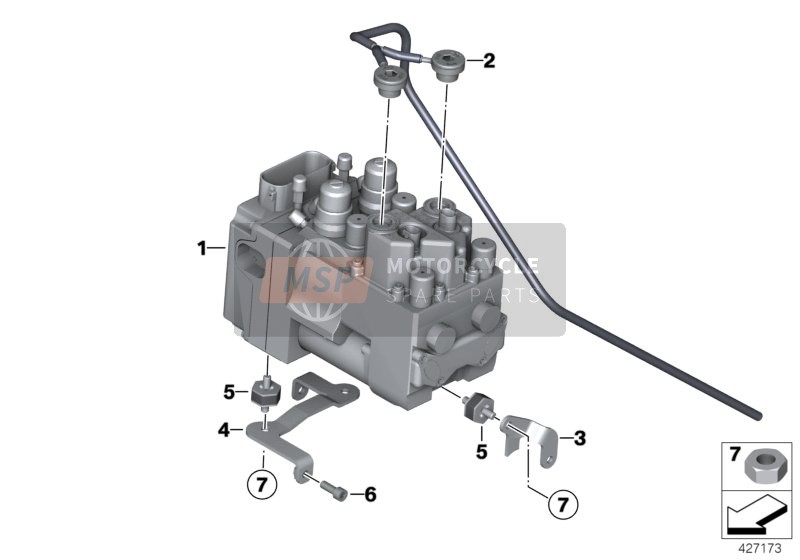 BMW R 900 RT 05 SF (0367,0387) 2008 Modulador de presión Integral ABS para un 2008 BMW R 900 RT 05 SF (0367,0387)