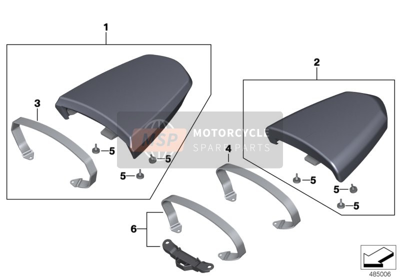 BMW R nineT (0A06, 0A16) 2013 Siège du passager pour un 2013 BMW R nineT (0A06, 0A16)