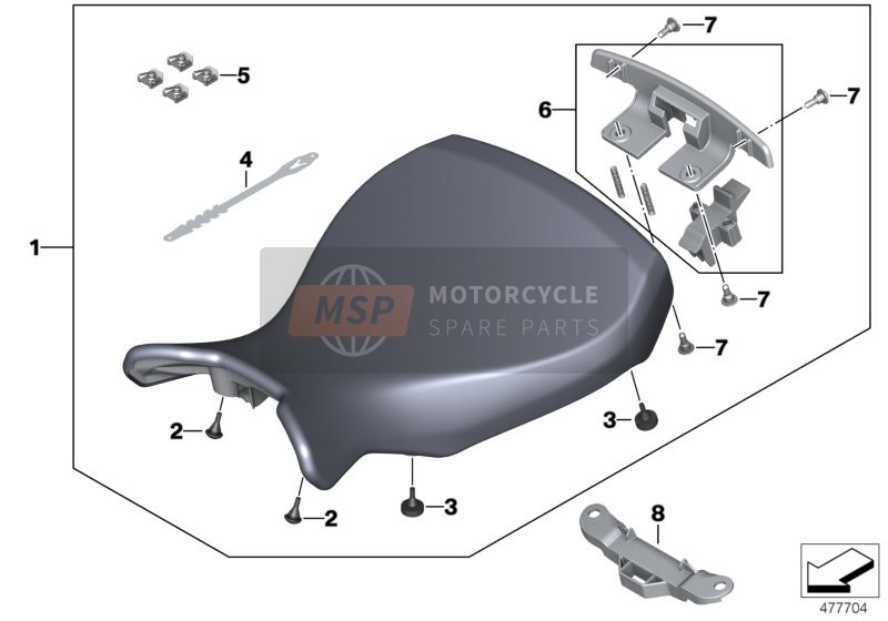 BMW R nineT (0A06, 0A16) 2013 Siege conducteur pour un 2013 BMW R nineT (0A06, 0A16)