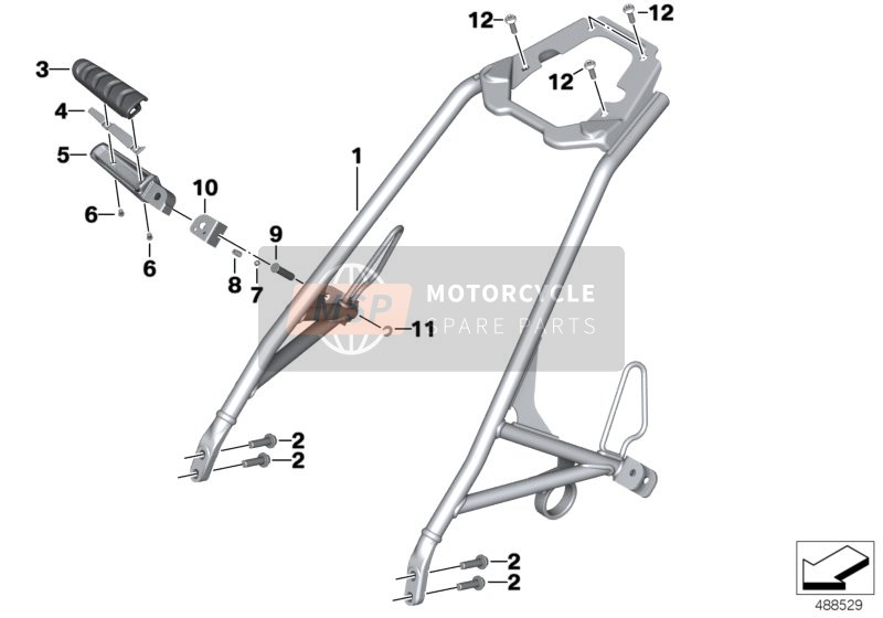 46518536145, Soziusrahmen, BMW, 1