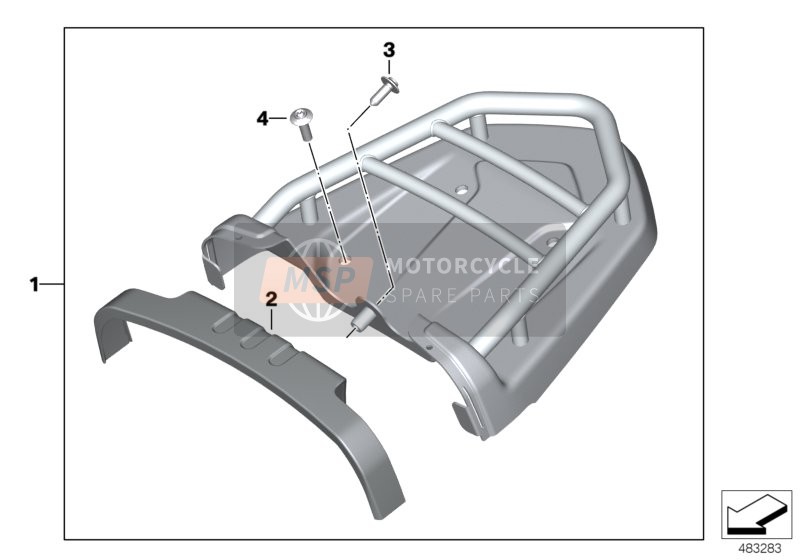 BMW R nineT 16 (0J01, 0J03) 2016 Porta bultos para un 2016 BMW R nineT 16 (0J01, 0J03)