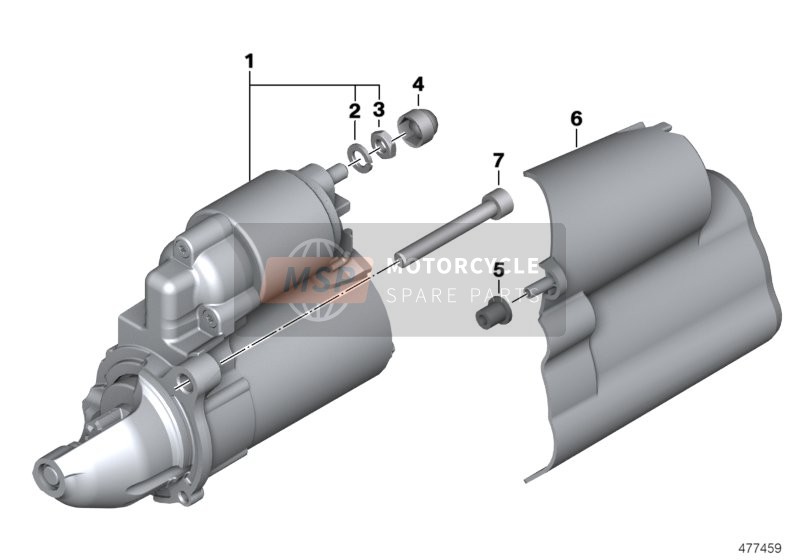 BMW R nineT 16 (0J01, 0J03) 2015 Starter voor een 2015 BMW R nineT 16 (0J01, 0J03)