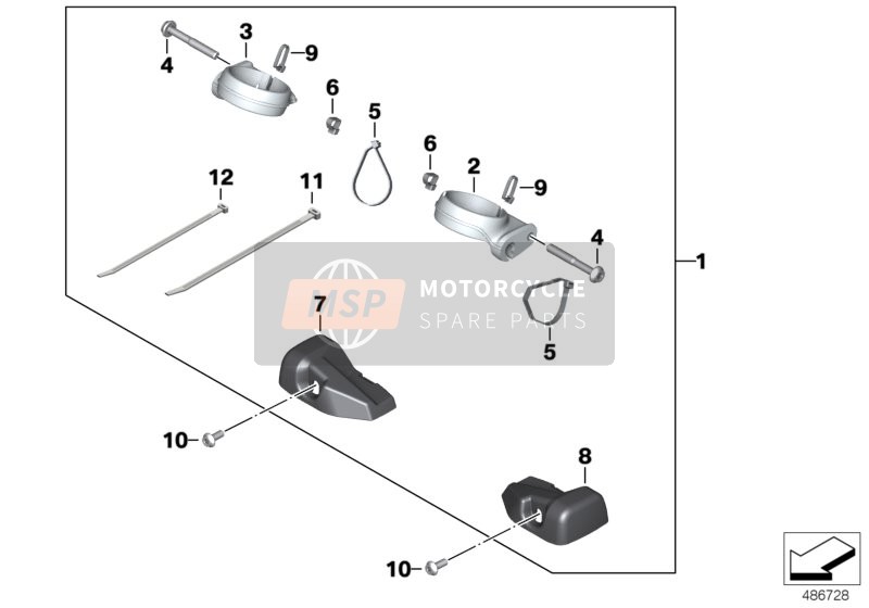 77518394215, Satz Blinkerhalter, BMW, 0