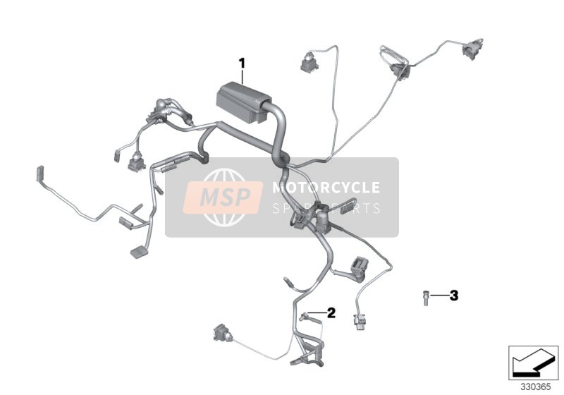 BMW R nineT Racer (0J21, 0J23) 2015 Mazo de cables del motor para un 2015 BMW R nineT Racer (0J21, 0J23)