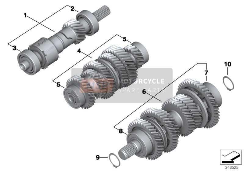 BMW R nineT Racer (0J21, 0J23) 2019 TRANSMISSION SHAFTS for a 2019 BMW R nineT Racer (0J21, 0J23)