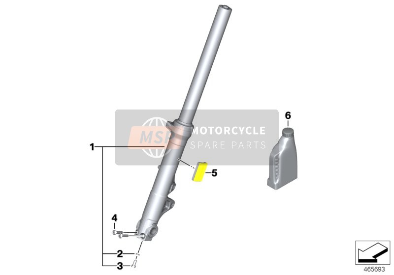 BMW R nineT Racer (0J21, 0J23) 2017 Fourche télescopique pour un 2017 BMW R nineT Racer (0J21, 0J23)