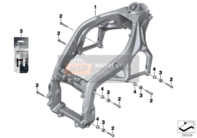 46511540545, Hoofdframe Met Vin, BMW, 0