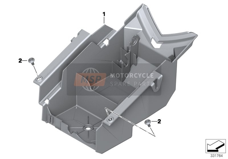 BMW S 1000 R (0D02, 0D12) 2014 Pièce porte-bagages arrière pour un 2014 BMW S 1000 R (0D02, 0D12)