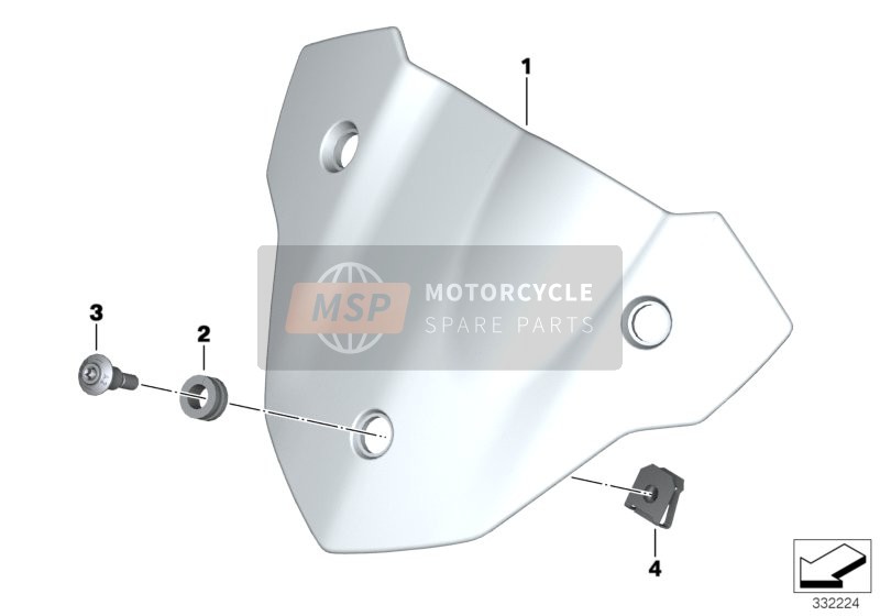 BMW S 1000 R (0D02, 0D12) 2013 Windscherm voor een 2013 BMW S 1000 R (0D02, 0D12)