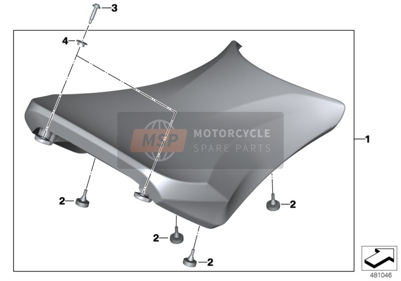 BMW S 1000 R (0D02, 0D12) 2013 Asiento de banco para un 2013 BMW S 1000 R (0D02, 0D12)