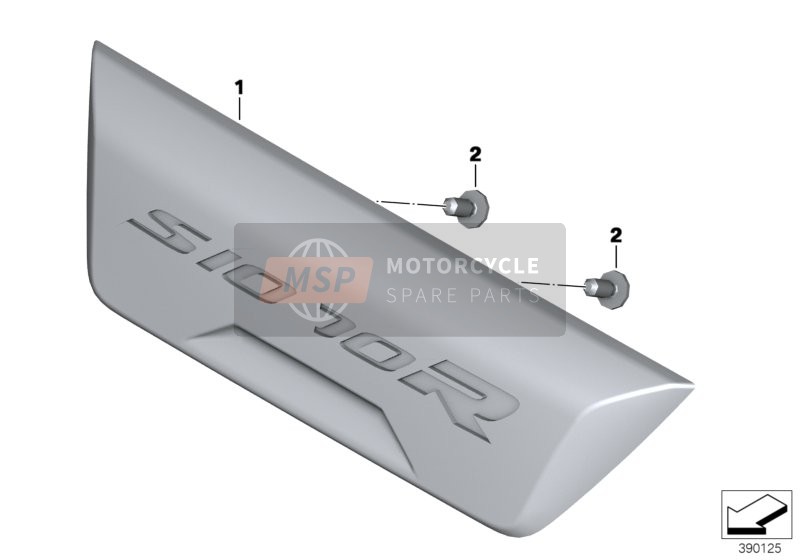 BMW S 1000 R (0D02, 0D12) 2016 Sitzpad für ein 2016 BMW S 1000 R (0D02, 0D12)