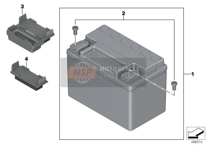 BMW S 1000 R (0D02, 0D12) 2015 BATTERY AGM for a 2015 BMW S 1000 R (0D02, 0D12)