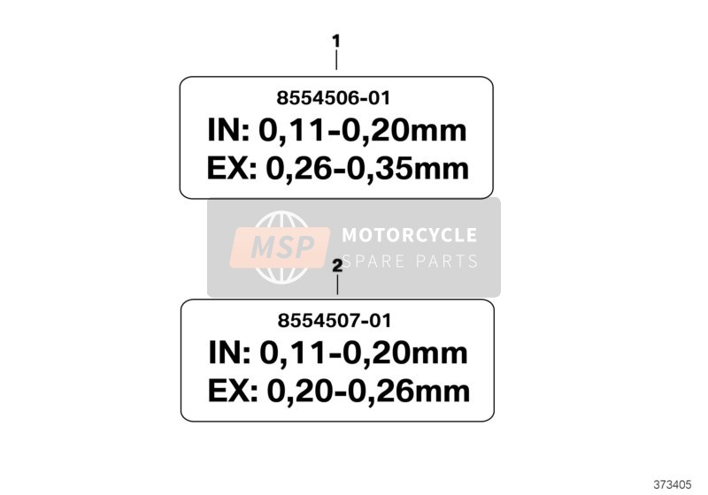 BMW S 1000 R (0D02, 0D12) 2015 Hinweis zur Ventilspielprüfung für ein 2015 BMW S 1000 R (0D02, 0D12)