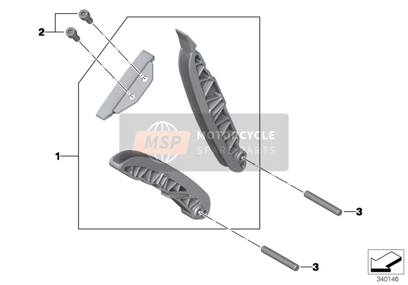 Tensioner rail / guide rail