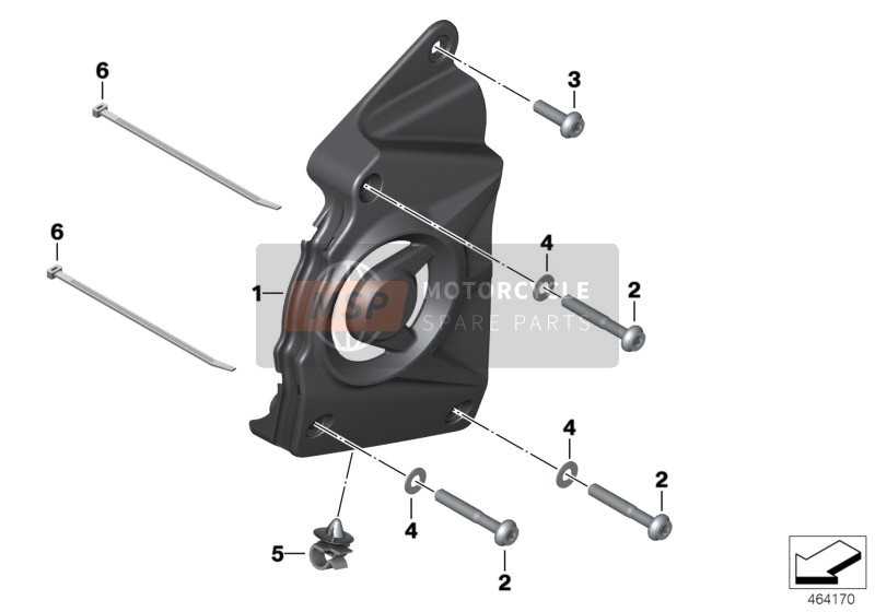 BMW S 1000 R (0D02, 0D12) 2015 Copertura pignone in carbonio HP per un 2015 BMW S 1000 R (0D02, 0D12)