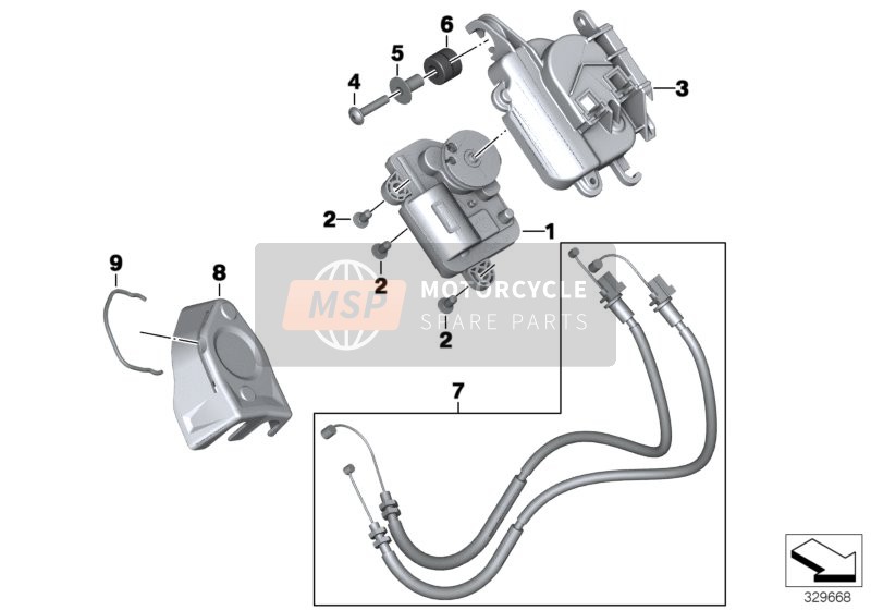 BMW S 1000 R (0D02, 0D12) 2015 Volet d'échappement pour un 2015 BMW S 1000 R (0D02, 0D12)