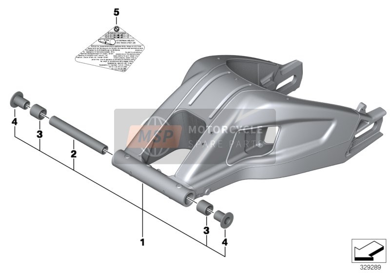 33358549982, Hinterradschwinge Schwarz, BMW, 0