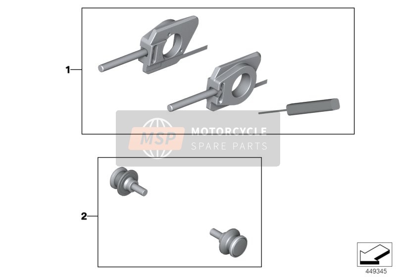 BMW S 1000 R 17 (0D52, 0D62) 2016 SET, HP CHAIN TENSIONER for a 2016 BMW S 1000 R 17 (0D52, 0D62)