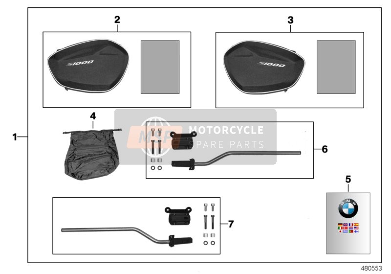 BMW S 1000 R 17 (0D52, 0D62) 2018 SADDLE BAG for a 2018 BMW S 1000 R 17 (0D52, 0D62)