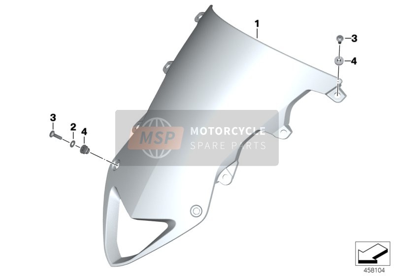 BMW S 1000 RR 10 (0507, 0517) 2011 Pare-brise pour un 2011 BMW S 1000 RR 10 (0507, 0517)