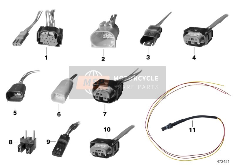 BMW S 1000 RR 10 (0507, 0517) 2010 Reparaturstecker  2 für ein 2010 BMW S 1000 RR 10 (0507, 0517)