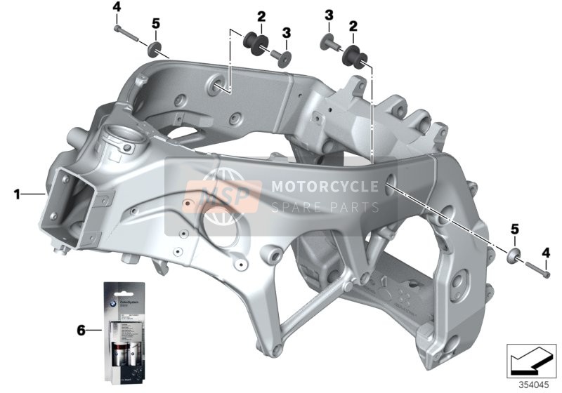 BMW S 1000 RR 12 (0524, 0534) 2011 MAIN FRAME for a 2011 BMW S 1000 RR 12 (0524, 0534)