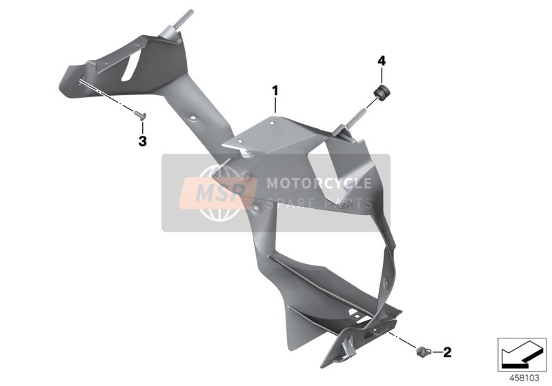 BMW S 1000 RR 12 (0524, 0534) 2014 Luftführung, Kühler für ein 2014 BMW S 1000 RR 12 (0524, 0534)