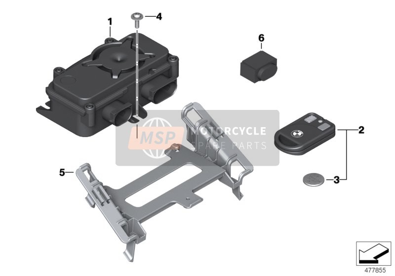 BMW S 1000 RR 12 (0524, 0534) 2010 Sistemi di allarme per un 2010 BMW S 1000 RR 12 (0524, 0534)