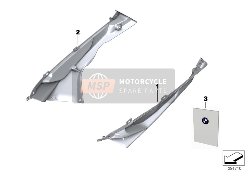 BMW S 1000 RR 12 (0524, 0534) 2014 Abzeichenhalter 2 für ein 2014 BMW S 1000 RR 12 (0524, 0534)