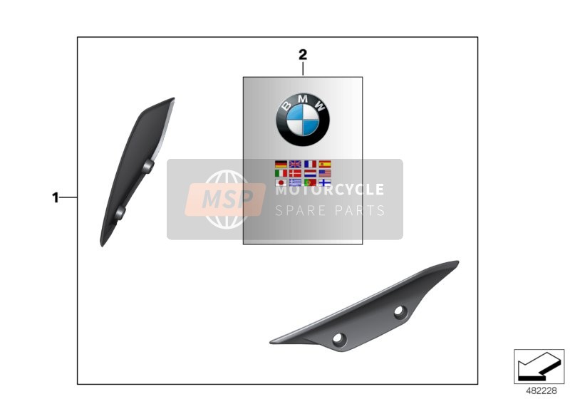 BMW S 1000 RR 12 (0524, 0534) 2014 HP Carbon derivabrisas para un 2014 BMW S 1000 RR 12 (0524, 0534)