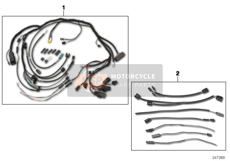 BMW S 1000 RR 12 (0524, 0534) 2014 HP Race Kabelbaum für ein 2014 BMW S 1000 RR 12 (0524, 0534)