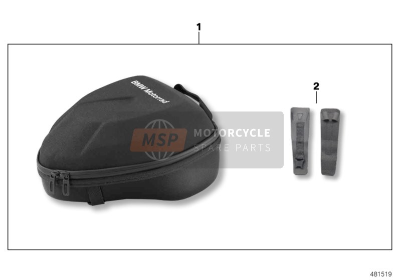 BMW S 1000 RR 15 (0D10, 0D21) 2013 Pocket for Rear Seat for a 2013 BMW S 1000 RR 15 (0D10, 0D21)