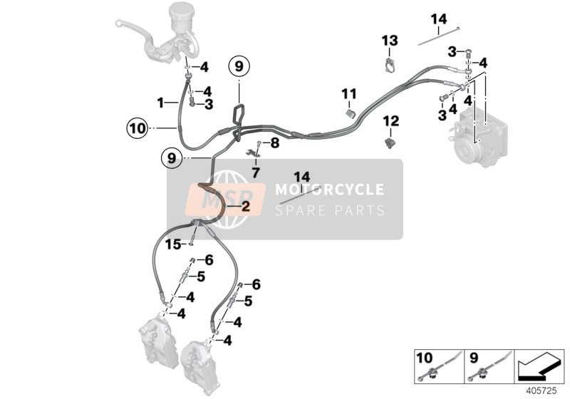 34328549513, Conducto Freno Circuito De Mando Del., BMW, 0