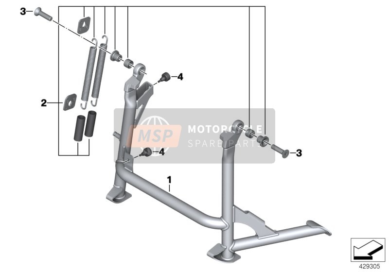 BMW S 1000 XR (0D03, 0D13) 2019 Center stand 1 for a 2019 BMW S 1000 XR (0D03, 0D13)