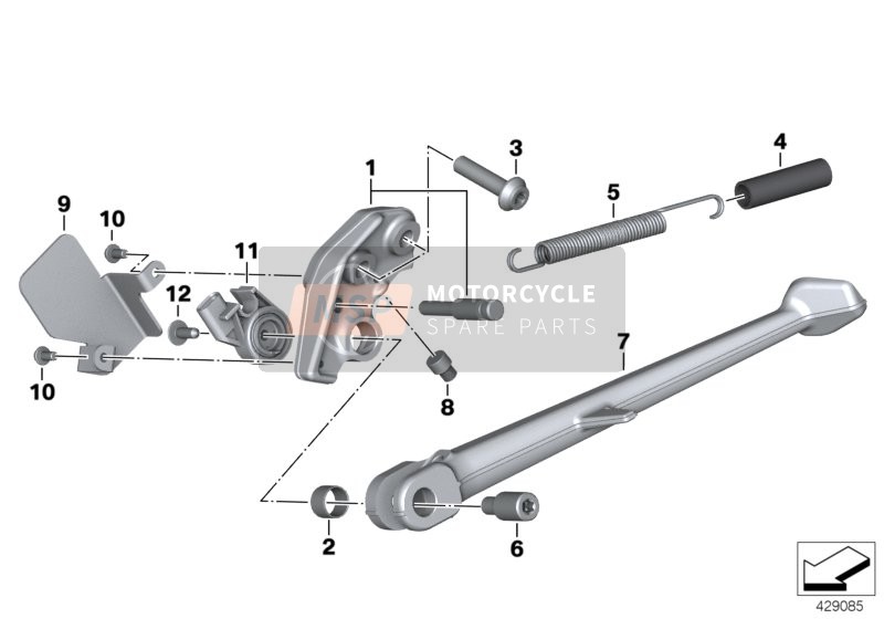 46538556832, Béquille Latérale Courte, BMW, 0