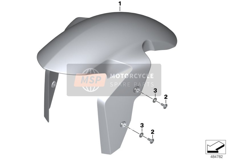 BMW S 1000 XR (0D03, 0D13) 2016 Voorspatbord voor een 2016 BMW S 1000 XR (0D03, 0D13)