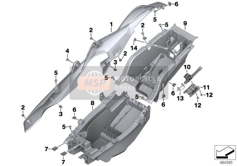 BMW S 1000 XR (0D03, 0D13) 2018 Parte posteriore per un 2018 BMW S 1000 XR (0D03, 0D13)