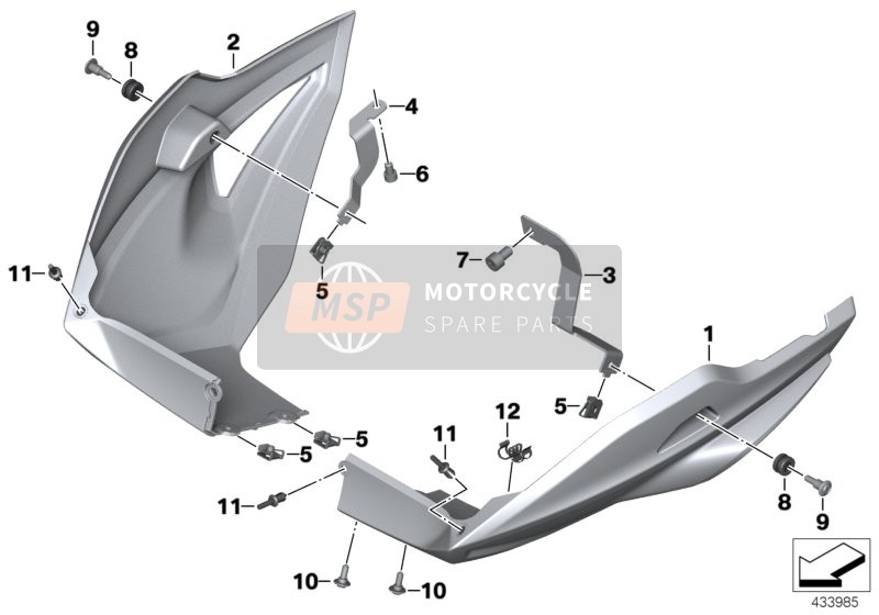 BMW S 1000 XR (0D03, 0D13) 2017 Motorspoiler voor een 2017 BMW S 1000 XR (0D03, 0D13)