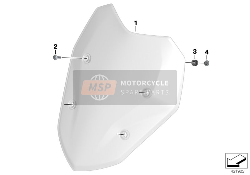 BMW S 1000 XR (0D03, 0D13) 2014 WINDSCHILD für ein 2014 BMW S 1000 XR (0D03, 0D13)