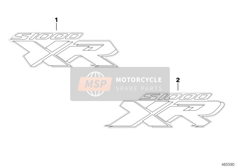 BMW S 1000 XR (0D03, 0D13) 2018 Etiket voor een 2018 BMW S 1000 XR (0D03, 0D13)