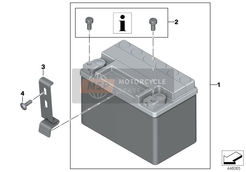 Battery with bracket