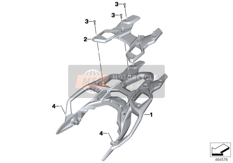 BMW S 1000 XR (0D03, 0D13) 2018 Gepäckbrücke für ein 2018 BMW S 1000 XR (0D03, 0D13)