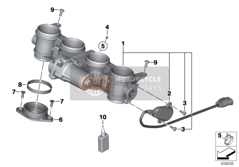 BMW S 1000 XR (0D03, 0D13) 2018 THROTTLE HOUSING ASSY for a 2018 BMW S 1000 XR (0D03, 0D13)