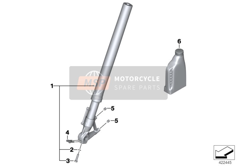 BMW S 1000 XR (0D03, 0D13) 2018 Fourche télescopique 2 pour un 2018 BMW S 1000 XR (0D03, 0D13)