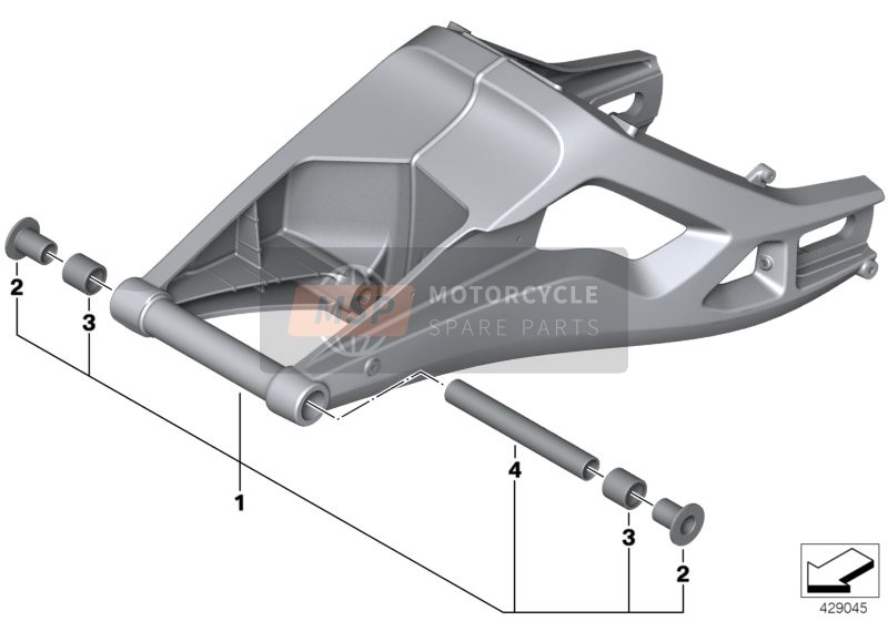 BMW S 1000 XR (0D03, 0D13) 2018 Achterbrug voor een 2018 BMW S 1000 XR (0D03, 0D13)