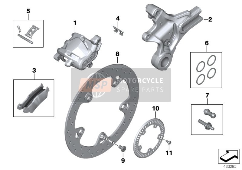 34218556442, Remvoering Achter, BMW, 1