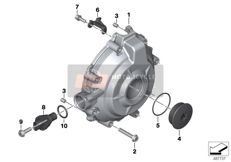 BMW S 1000 XR (0E41, 0E43) 2018 Couvercle de boîte gauche pour un 2018 BMW S 1000 XR (0E41, 0E43)