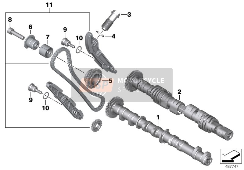 11308358849, Réducteur Cde Distribution Chaîne Dentée, BMW, 0